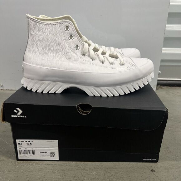 Converse Chuck Taylor All Star Lugged 2.0 Mens 8.5‎ Womens 10.5 A03705C White - Picture 1 of 7